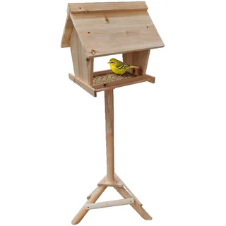 Relaxdays Vogelfutterhaus , Hellbraun , Holz , 32x107x27 cm, , Dekoration, Gartendeko
