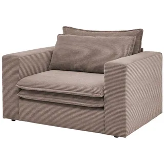 furn.design Loveseat Sessel in braun Cord Loungesessel Relaxsessel 125 cm), Pesaro