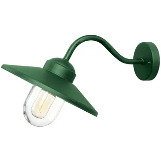 Elstead Lighting Außenwandleuchte Edelstahl/Glas/Metall 25,5 cm IP44 E27 spritzwassergeschützt/dimmbar Grün