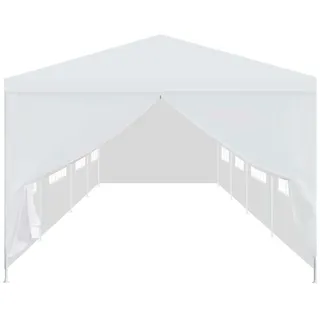 vidaXL Gartenzelt 3 x 12 m inkl. 4 Seitenteile Weiß