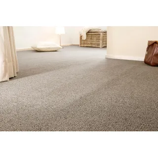 andiamo Teppichboden Brian für Wohnzimmer und Schlafzimmer - Teppichbelag aus 100% recyceltem Polyester - Meterware für die Verlegung auf Treppenstufen - Bodenbelag 400 x 600 cm Braun