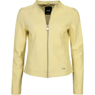 Lederjacke MAZE "Lederjacke Summerset", Damen, Gr. S, gelb, Obermaterial: 100% Lammnappaleder LANA. Futter: 100% Polyester PES., Jacken Lederjacke
