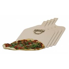 4er Set - Pimotti Pizzaschaufel / Brotschaufel/ Flammkuchenbrett aus naturbelassenem Sperrholz für Pizzastein