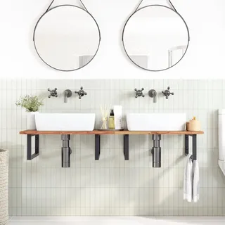 vidaXL Waschtischplatte Ölbeschichtung 120x50x2 cm Massivholz Akazie - Braun