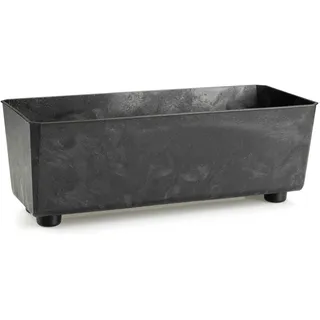 HowHomely Blumenkasten Übertopf Blumentopf Pflanztopf schwarz Loft 14x17x38cm 6L