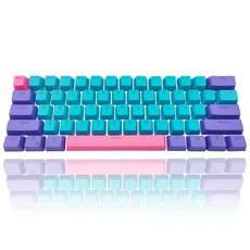 GTSP 61 Keycaps 60 Prozent Ducky One 2 Mini Keycaps of Mechanical Gaming Keyboard OEM Profile RGB PBT Keycap Set with Key Puller for Cherry MX Switches GK61/RK 61/Anne Pro 2/Joker (Only Keycaps) blau