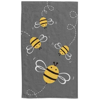 damaloo Kinderhandtuch 30x50 cm aus Baumwolle – Gästehandtuch mit Bienen Motiv – Kleines Handtuch für Jungen & Mädchen – Händetuch oder Waschlappen für Kinder