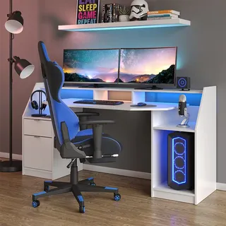 Vicco Joel Groß Gaming Desk weiß