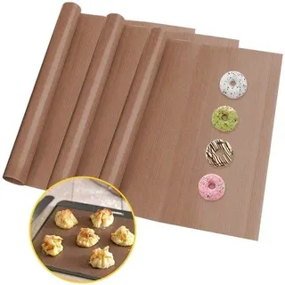 Hitzebeständige Grillmaten, 3 Stück, herstellbar, Set von 3 Teflon-Grillmatten, 40 * 50 cm, geurlos, antiaanbakmat