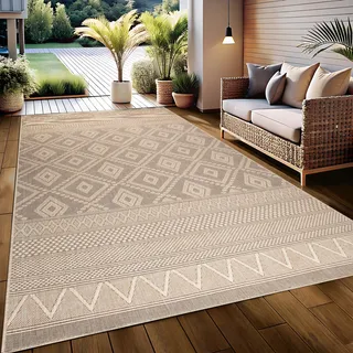 Teppich OTTO HOME "Toronto auch als Läufer erhältlich" Gr. 3, beige, B:120cm H:3mm L:170cm, Kunstfaser, Teppiche, Teppich, In- und Outdoor geeignet, Sisal-Optik, Wetterfest & UV-beständig, Boho, Topseller