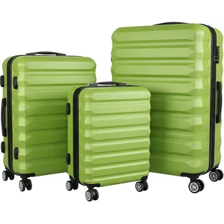 Relaxdays Kofferset 3-tlg. / hellgrün