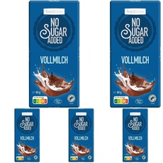 frankonia CHOCOLAT NO SUGAR ADDED Vollmilch Schokolade glutenfrei, 80 g (Packung mit 5)