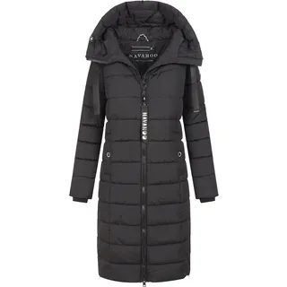 Navahoo Winterjacke »Navahoo Mondmaedchen Damen Winter Steppmantel N036«, schwarz