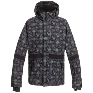 Snowboardjacke QUIKSILVER "Live Wire", Herren, Gr. S, schwarz (iron gate capsule 95 winter ge), 100% Polyester, Jacken Snowboardjacke