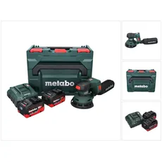 Metabo, Schleifmaschine + Poliermaschine, SXA 18 LTX 125 BL Akku Exzenterschleifer 18 V 125 mm Brushless + 2x Akku 5,5 Ah + Ladegerät + (Exzenterschleifer)