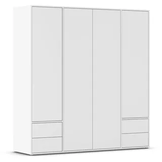 Rauch Möbel Nabila »Kleiderschrank für Schlafzimmer, Kinderzimmer, Jugendzimmer, Flur, 4-türig, 4 Schubladen Push-to-Open, mit Zubehör Basic, Farbe weiß Breite 187 cm