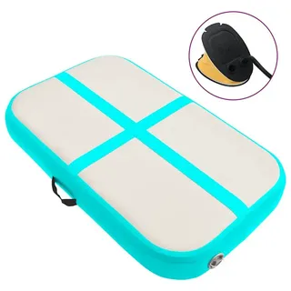 vidaXL Aufblasbare Gymnastikmatte mit Pumpe 60x100x10 cm PVC Grün