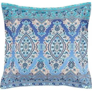 Bassetti Kissenbezug einzeln AGRIGENTO Farbe AZURBLAU C1 Größe 40x40cm - Blau