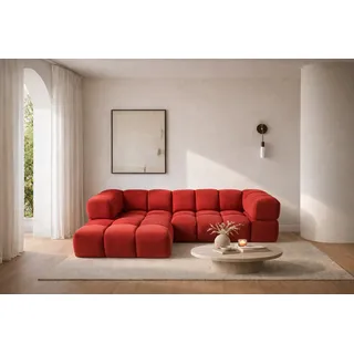 kaiser möbel Ecksofa L-Form Averro, stoff Bluvel, Rotwein, Links - bordeaux