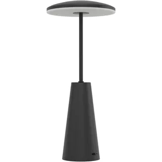 EGLO LED Außen-Tischlampe Piccola, touch dimmbare Nachttischlampe mit einstellbarer Lichtfarbe, Outdoor Tischleuchte aus Metall in Schwarz, Lampe für Balkon und Terrasse, IP54