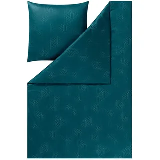Estella Mako Interlock Jersey Bettwäsche Pippa Petrol 135x200 cm + 80x80 cm
