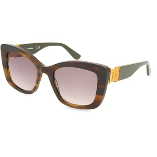 Karl Lagerfeld 6139s Damen-sonnenbrille - Striped Brown - Mittel Brown 3/CAT2