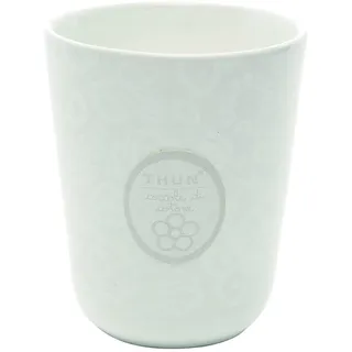 THUN Duftkerze im Topf groß Kuscheltier von Baumwolle, Keramik/Wachs, Mehrfarbig, 16 x 16 x 16.5 cm, Festivo