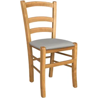 Holzstuhl Venedig Mit Sitzend Gepolstert Turteltaube Walnuss Hell