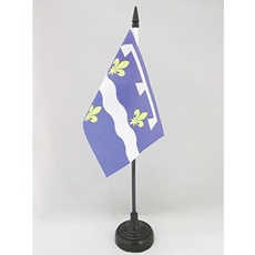 AZ FLAG TISCHFLAGGE DÉPARTEMENT LOIRET 15x10cm - LOIRET TISCHFAHNE 10 x 15 cm - flaggen