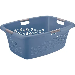 Rotho Wäschekorb Flowers 50 l Horizontblau
