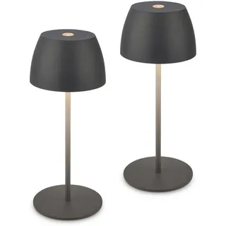 Briloner Mini LED Tischlampe Anthrazit 2 St.