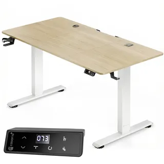 Höhenverstellbarer Schreibtisch Beige 120x60x72-117cm