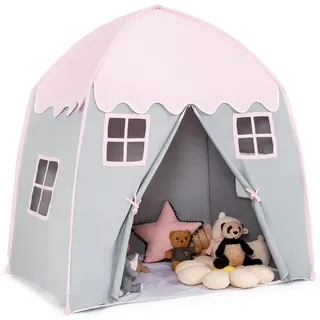 Costway Kinderzelt 155cm Pink , Textil , 100x155x143 cm , Spielzeug, Sonstiges Spielzeug