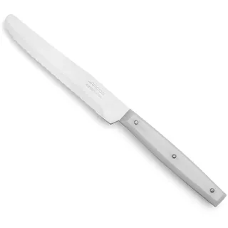 Arcos Tischmesser Edelstahl NITRUM 115 mm - Langlebigkeit und Präzision - Weißer Nylon-Griff - Serie Mesa