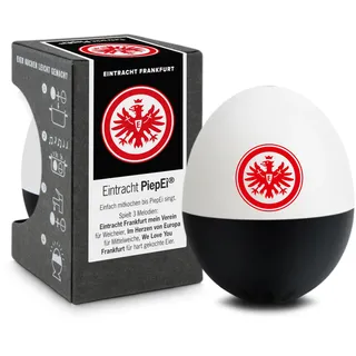 Eintracht Frankfurt PiepEi - Singende Eieruhr zum Mitkochen - Eierkocher für 3 Härtegrade - Eintracht Frankfurt Fanartikel - Lustiges Kochei - Musik Eggtimer - Brainstream