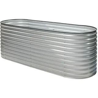 Westmann Hochbeet Oval 240 x 80 x 82 cm Silber