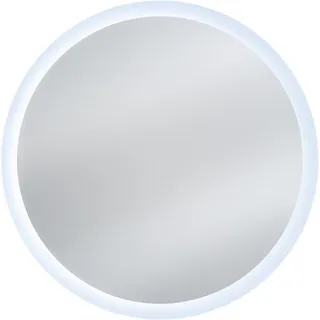 FURNLUX Wandspiegel Lustro Grau Spiegel 80cm / Hauptfarbe: Grau / Abmessungen: 80 x 80 x 2 cm - Grau