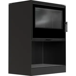 Kaminofen aus Stahl KRATKI KARI 80 Ø 180 12 kW Platz für Holz schwarz Verkleidung - Schwarz