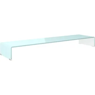 TV-Aufsatz/Monitorerhöhung Glas Grün 120x30x13 cm - Grün