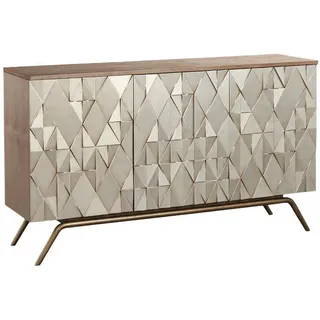furnlux Sideboard 150 x 86 x 40 cm Gelb / Gold / Bronze