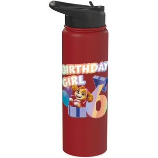 Offizielles Paw Patrol Skye Birthday Girl Age 6 Stainless Steel Insulated Water Bottle