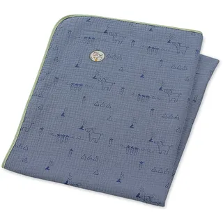 Schmusedecke Musselin Emmis Garden blau
