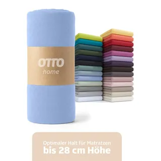 OTTO home Spannbettlaken Jersey 140 x 200 cm blau