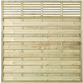 Plus Sichtschutzelement Newline 180 x 180 cm Natur Holz