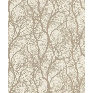Rasch Textil Strukturtapete 0,32 m x 10 m 633245 beige/gold
