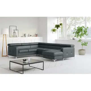Cotta Wohnlandschaft U-Form 2-Sitzer grau