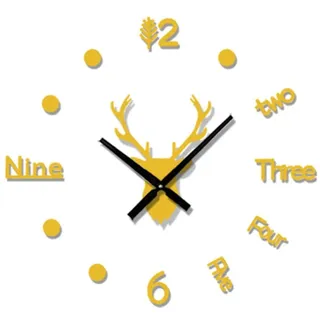 Wanduhr, Basteln, Mini-Wanduhr, 3D, Spiegelaufkleber, Acryl, Basteln, Dekoration des Hauses, Wohnzimmer, Quarz-Zeiger, zum Aufhängen, selbstklebend