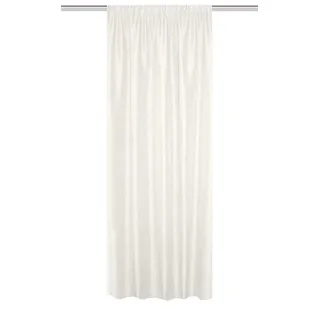 HOMEbasics THERMOVORHANG MIT KOMBIBAND, Polyester, WOLLWEISS, 225 X 135 cm, 085960-0910 225 X 135
