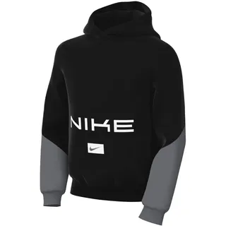 Nike Kinder Kapuzenpullover Multi Dri-FIT Fleece HJ3710-010 137-147 - Black/Smoke Grey/White - 137-147