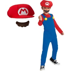 Bild SUPER MARIO Disguise Offizielles Nintendo Kostüm Mario Kart Kostüm Kinder Jungen Faschingskostüme Kinder M